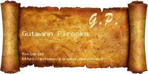 Gutmann Piroska névjegykártya